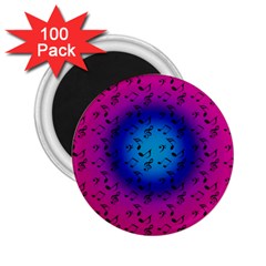 Pink Music Blue  Moon 2 25  Magnets (100 Pack) 