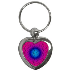 Pink Music Blue  Moon Key Chains (heart)  by snowwhitegirl