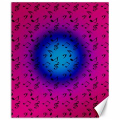 Pink Music Blue  Moon Canvas 8  X 10  by snowwhitegirl