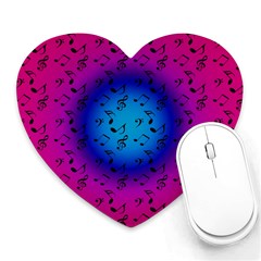 Pink Music Blue  Moon Heart Mousepads by snowwhitegirl