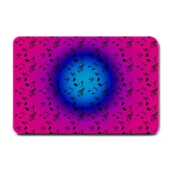 Pink Music Blue  Moon Small Doormat  by snowwhitegirl