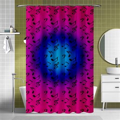 Pink Music Blue  Moon Shower Curtain 48  X 72  (small)  by snowwhitegirl