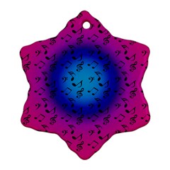 Pink Music Blue  Moon Ornament (snowflake)