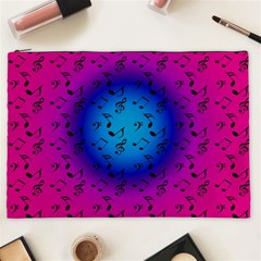 Pink Music Blue  Moon Cosmetic Bag (xxl)