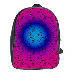 Pink Music Blue  Moon School Bag (xl) by snowwhitegirl