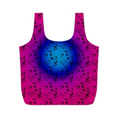 Pink Music Blue  Moon Full Print Recycle Bag (m) by snowwhitegirl