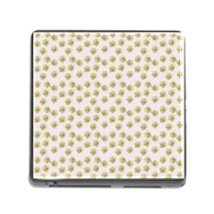 Antique Flowers Pink Memory Card Reader (square 5 Slot) by snowwhitegirl