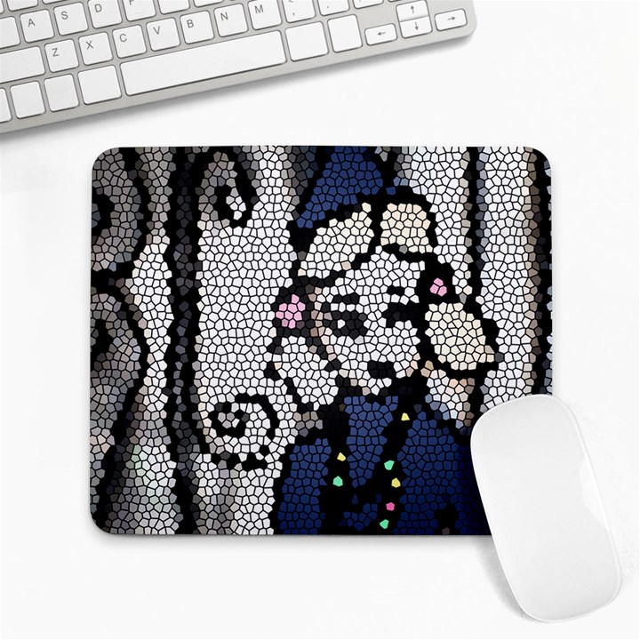 Pixie Girl Stained Glass Large Mousepads