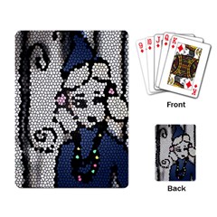 Pixie Girl Stained Glass Playing Card by snowwhitegirl