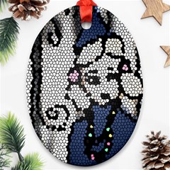 Pixie Girl Stained Glass Oval Ornament (two Sides) by snowwhitegirl