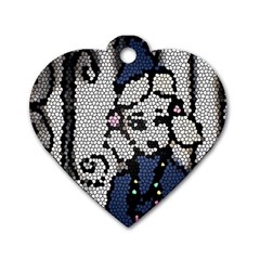 Pixie Girl Stained Glass Dog Tag Heart (two Sides) by snowwhitegirl