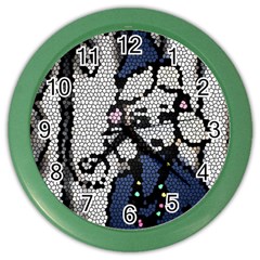 Pixie Girl Stained Glass Color Wall Clock by snowwhitegirl