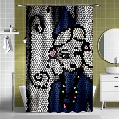 Pixie Girl Stained Glass Shower Curtain 48  X 72  (small)  by snowwhitegirl