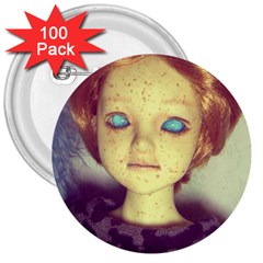 Freckley Boy 3  Buttons (100 pack) 