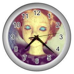 Freckley Boy Wall Clock (Silver)