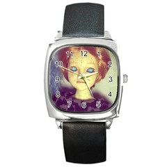 Freckley Boy Square Metal Watch