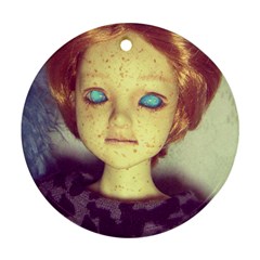 Freckley Boy Round Ornament (Two Sides)