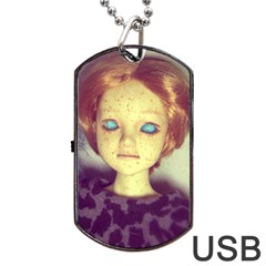 Freckley Boy Dog Tag USB Flash (One Side)