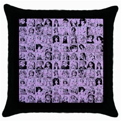 Lilac Yearbok Throw Pillow Case (black) by snowwhitegirl