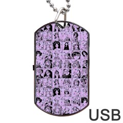 Lilac Yearbok Dog Tag Usb Flash (one Side) by snowwhitegirl