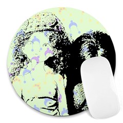 Mint Wall Round Mousepads by snowwhitegirl