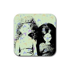 Mint Wall Rubber Coaster (square)  by snowwhitegirl