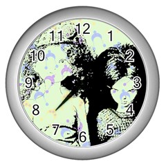 Mint Wall Wall Clock (silver) by snowwhitegirl