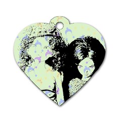 Mint Wall Dog Tag Heart (two Sides) by snowwhitegirl