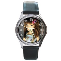 Mary Round Metal Watch by snowwhitegirl