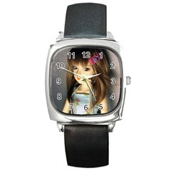 Mary Square Metal Watch by snowwhitegirl