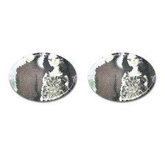 Dolls Stained  Glass Cufflinks (oval) by snowwhitegirl