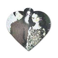 Dolls Stained  Glass Dog Tag Heart (two Sides) by snowwhitegirl