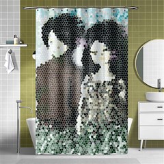 Dolls Stained  Glass Shower Curtain 48  X 72  (small)  by snowwhitegirl