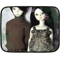 Dolls In The Grass Double Sided Fleece Blanket (mini)  by snowwhitegirl