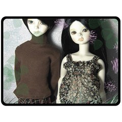 Dolls In The Grass Fleece Blanket (large)  by snowwhitegirl