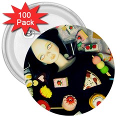 Food 3  Buttons (100 Pack)  by snowwhitegirl