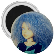 Blue Hair Boy 3  Magnets by snowwhitegirl