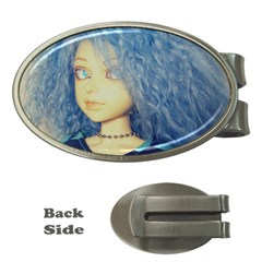 Blue Hair Boy Money Clips (oval)  by snowwhitegirl