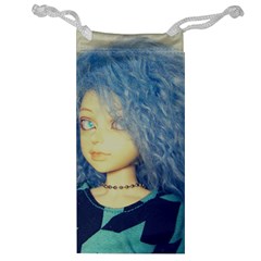 Blue Hair Boy Jewelry Bag by snowwhitegirl