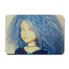 Blue Hair Boy Small Doormat  by snowwhitegirl