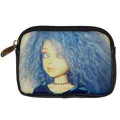 Blue Hair Boy Digital Camera Leather Case by snowwhitegirl