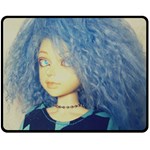 Blue Hair Boy Fleece Blanket (Medium)  60 x50  Blanket Front