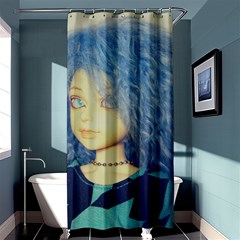 Blue Hair Boy Shower Curtain 36  X 72  (stall)  by snowwhitegirl