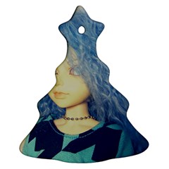 Blue Hair Boy Christmas Tree Ornament (two Sides) by snowwhitegirl