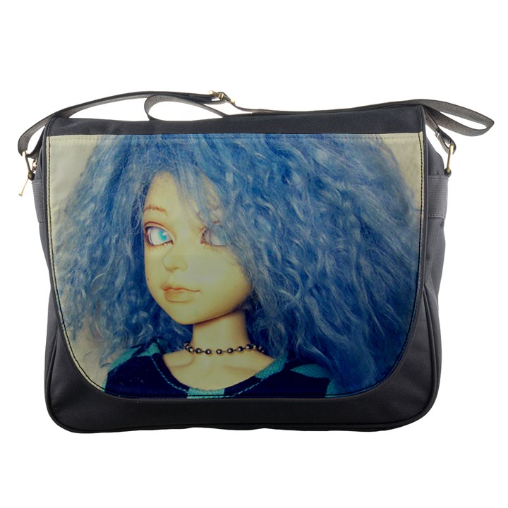 Blue Hair Boy Messenger Bag