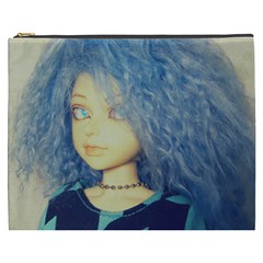 Blue Hair Boy Cosmetic Bag (xxxl) by snowwhitegirl