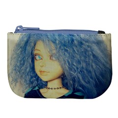 Blue Hair Boy Large Coin Purse by snowwhitegirl