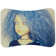 Blue Hair Boy Velour Seat Head Rest Cushion by snowwhitegirl