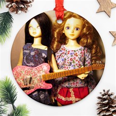 Playing The Guitar Ornament (round) by snowwhitegirl