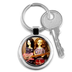 Playing The Guitar Key Chains (round)  by snowwhitegirl